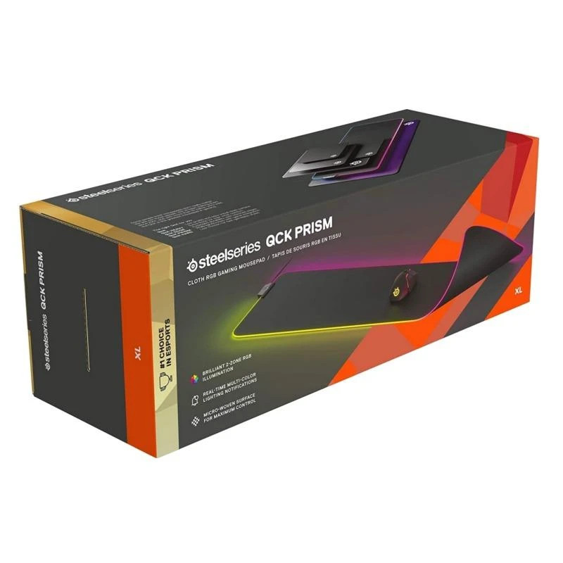 Medžiaginis pelės kilimėlis žaidimams SteelSeries QcK Prism Cloth RGB M