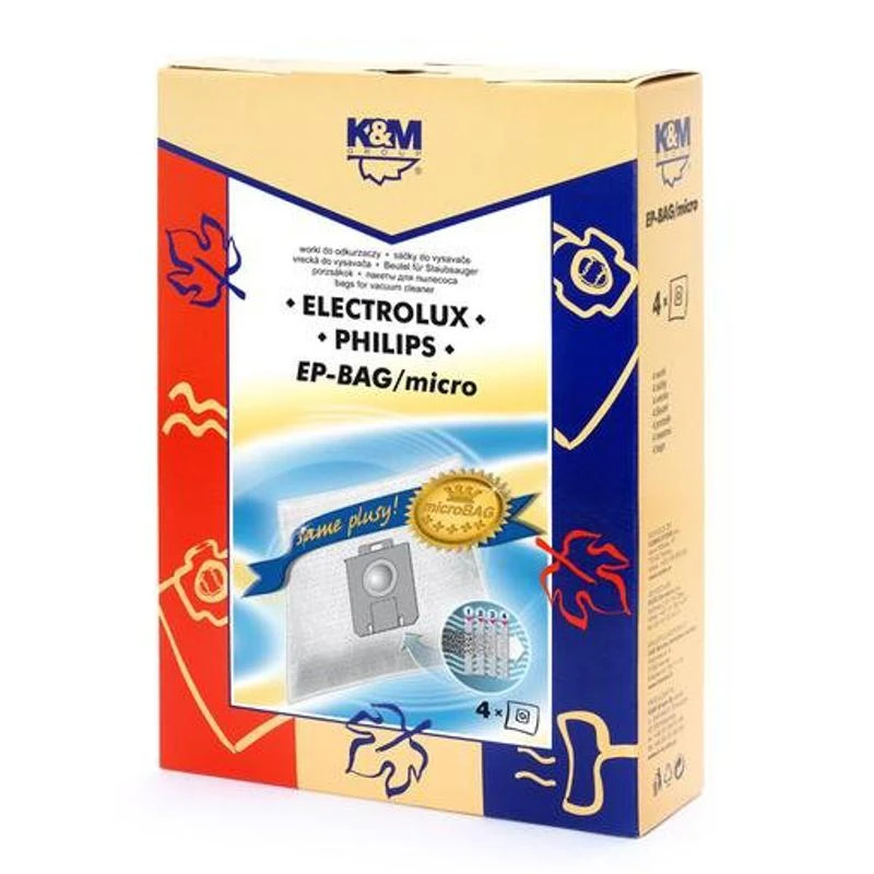 K&M K_M Dulkių siurblio maišeliai K&M EP-BAG Mikro, 4 vnt