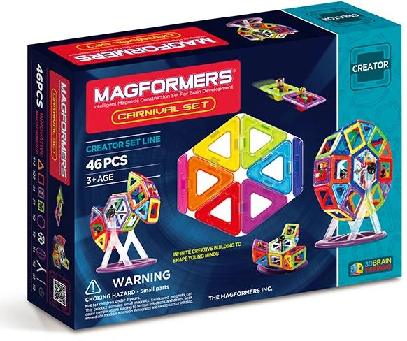 Magformers MAGF Magnetinis rinkinys „Karuselės“, 46 vnt.