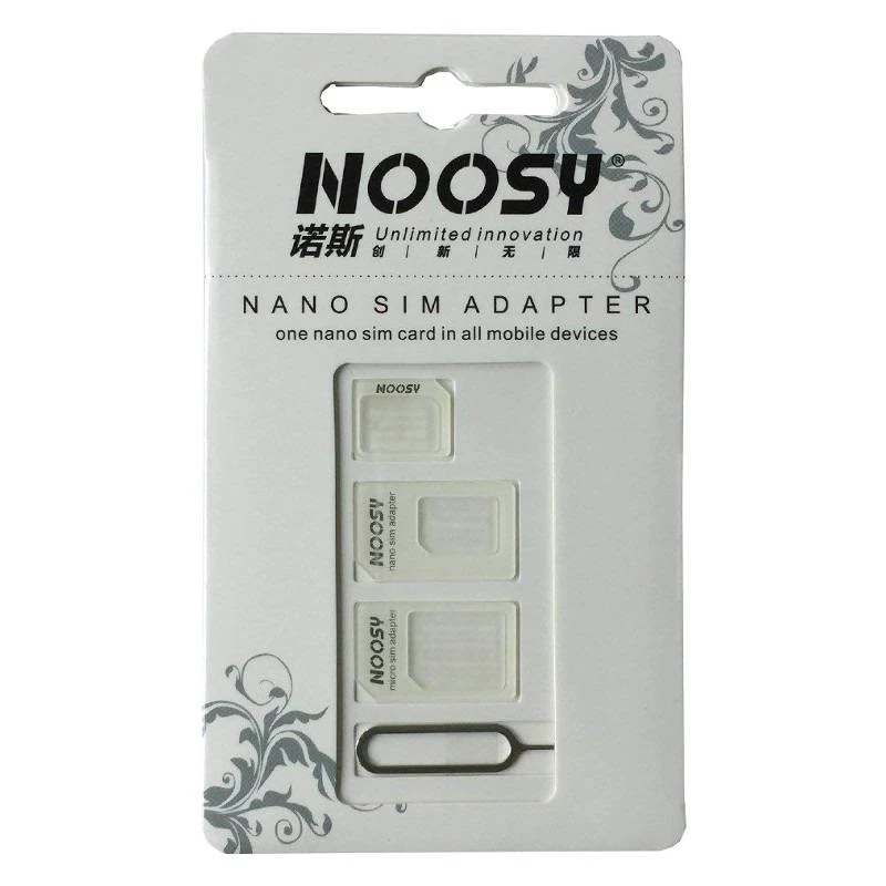 Noosy SIM kortelės adapterio rinkinys + adata juoda
