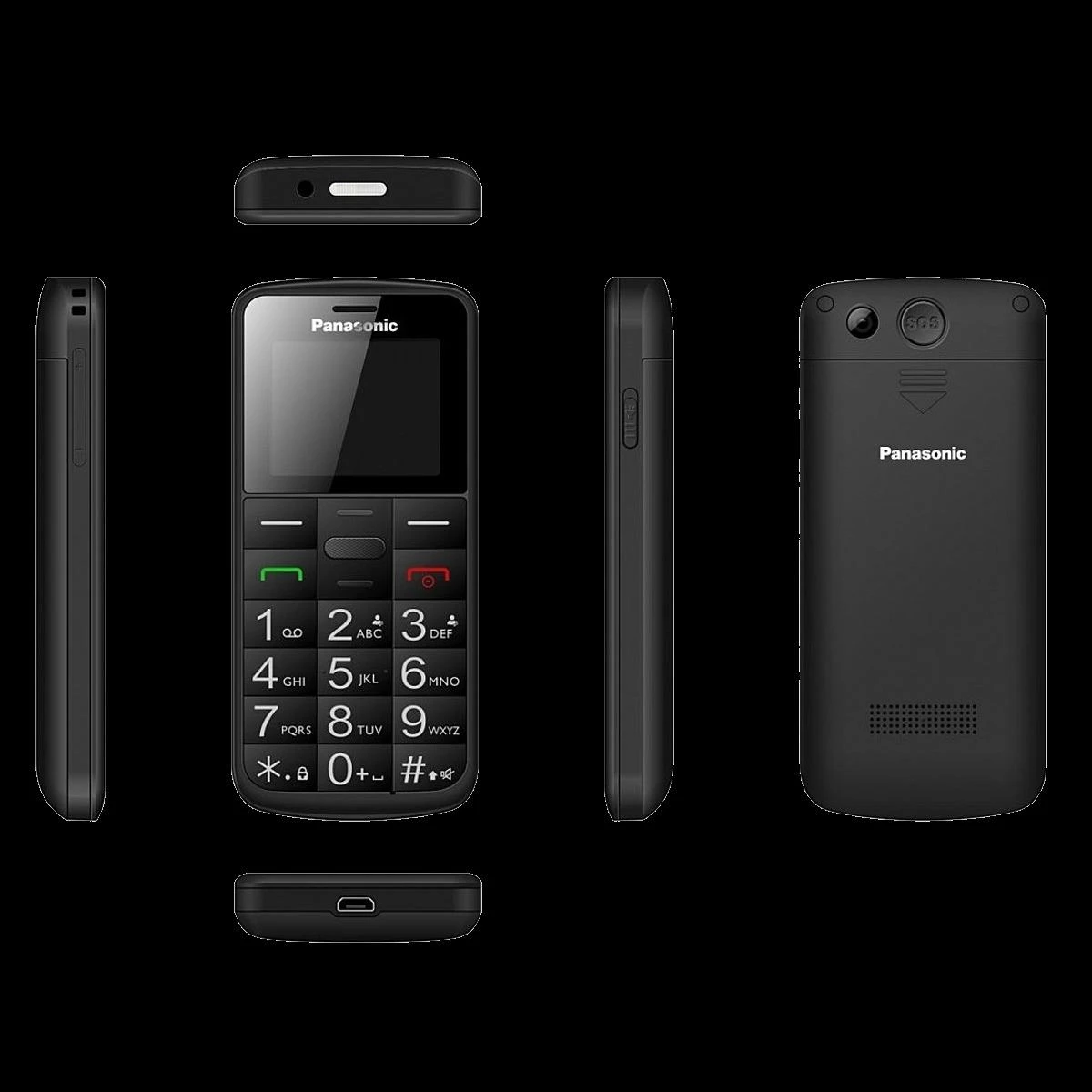 Senjorų telefonas Panasonic KX-TU110EXB (juodas)