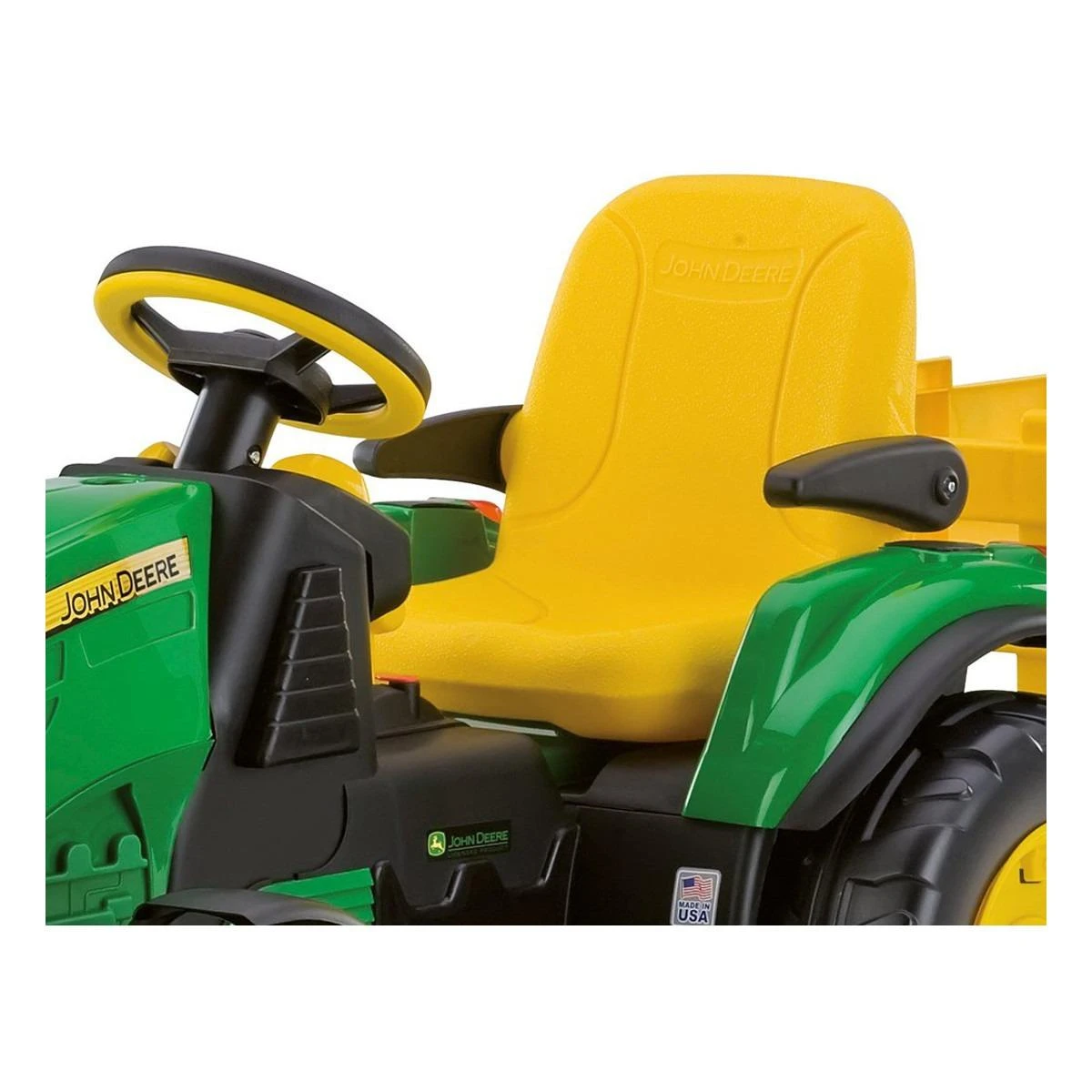 Traktorius Peg Perego John Deere Power Pull akumuliatorius su priekaba