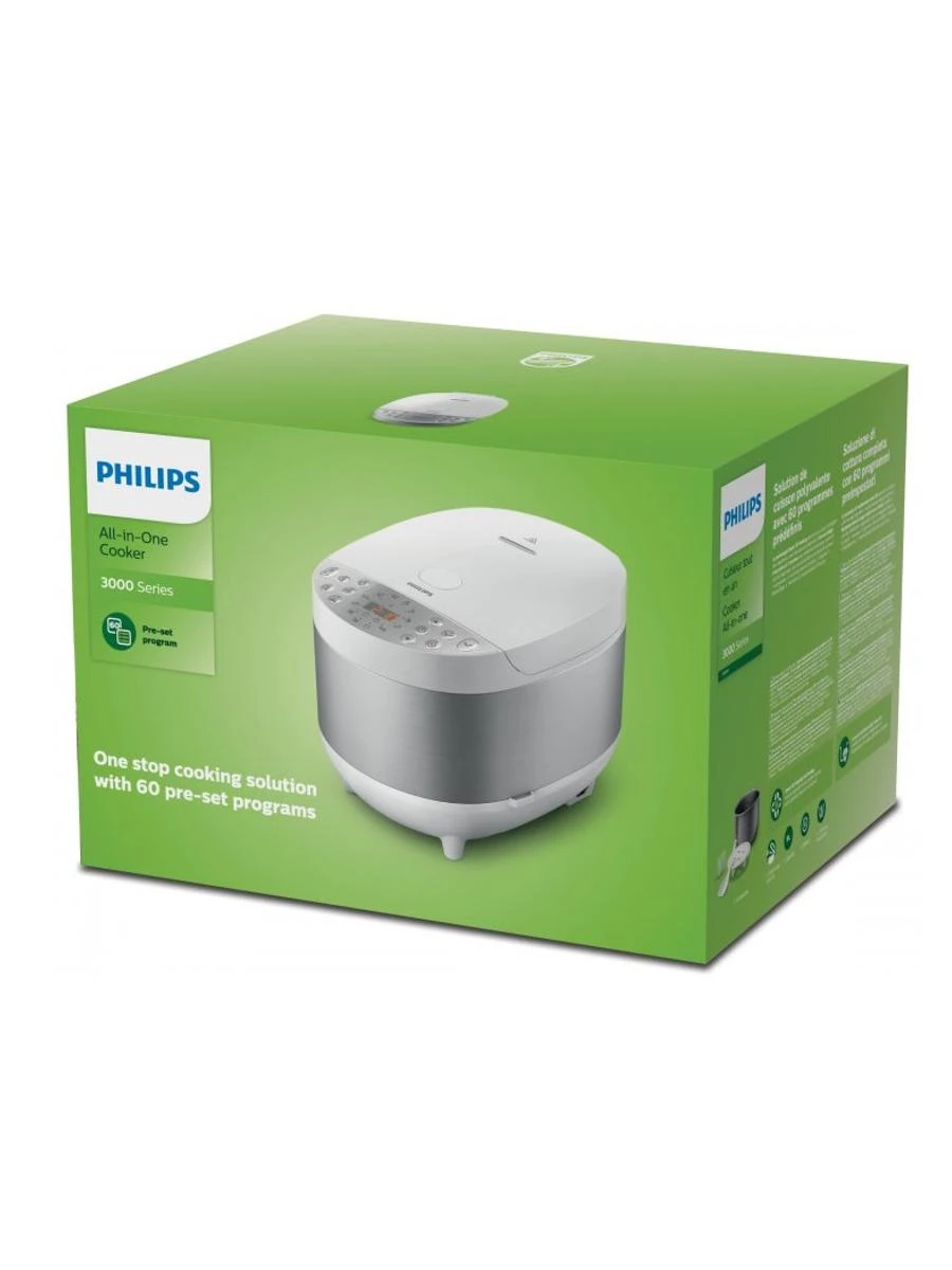 Daugiafunkcis puodas Philips All-in-One Cooker HD4713/40, 5 l, Baltas