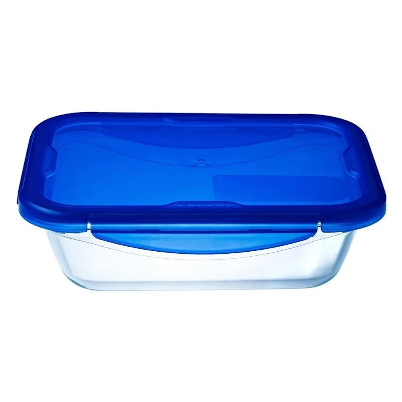 Pyrex 283PG00/7044, Troškintuvas kepimui, Stačiakampis, Stiklas, Plastikas, Skaidrus, -20 - 240 °C