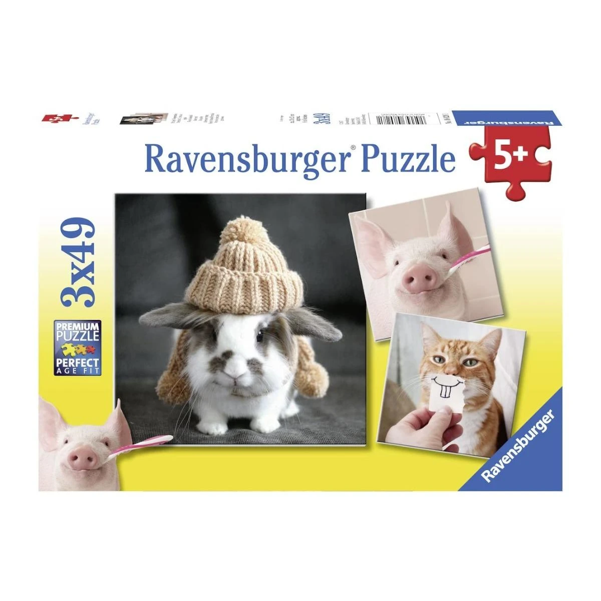 Funny Animal Portraits - Puzzle 3X49 - RAVENSBURGER dėlionė