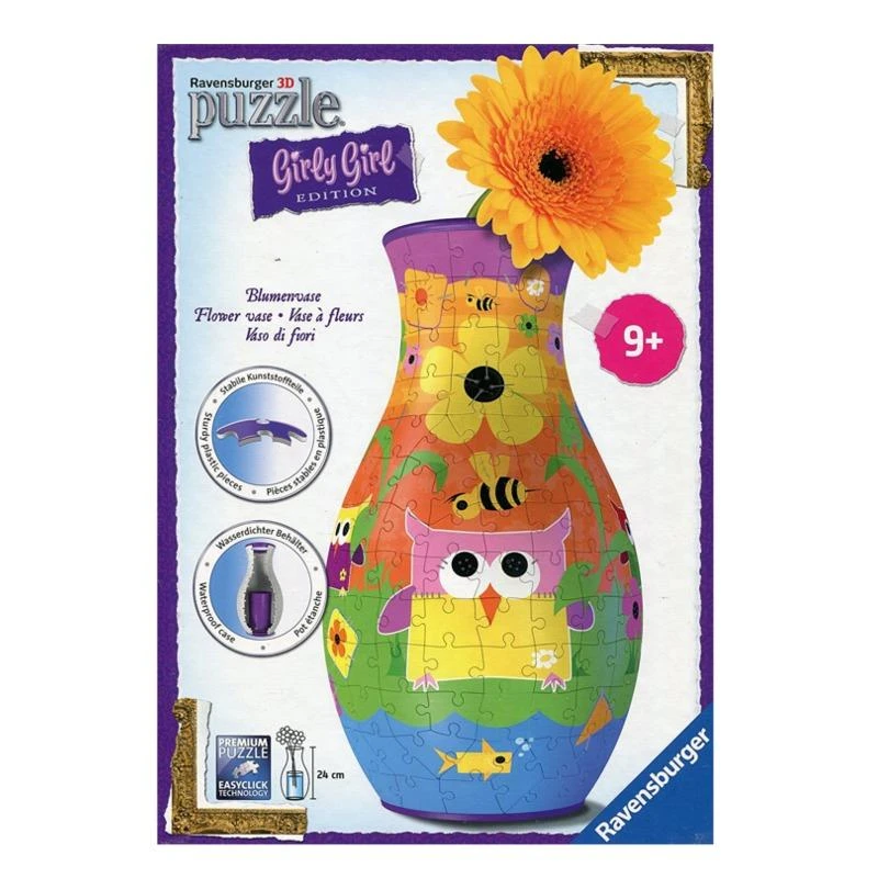Owls - 216pcs. 3D Puzzle Vase - RAVENSBURGER dėlionė