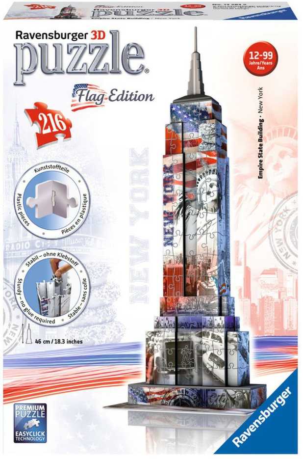 Ravensburger 3D Dėlionė 216 vnt. - Empire State Building aprašymas - Prekės nuotrauka