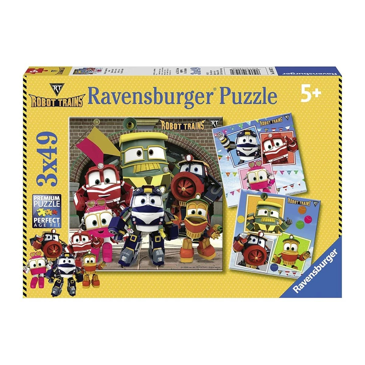 3 x 49 Puzzle Robot Trains - RAVENSBURGER dėlionė