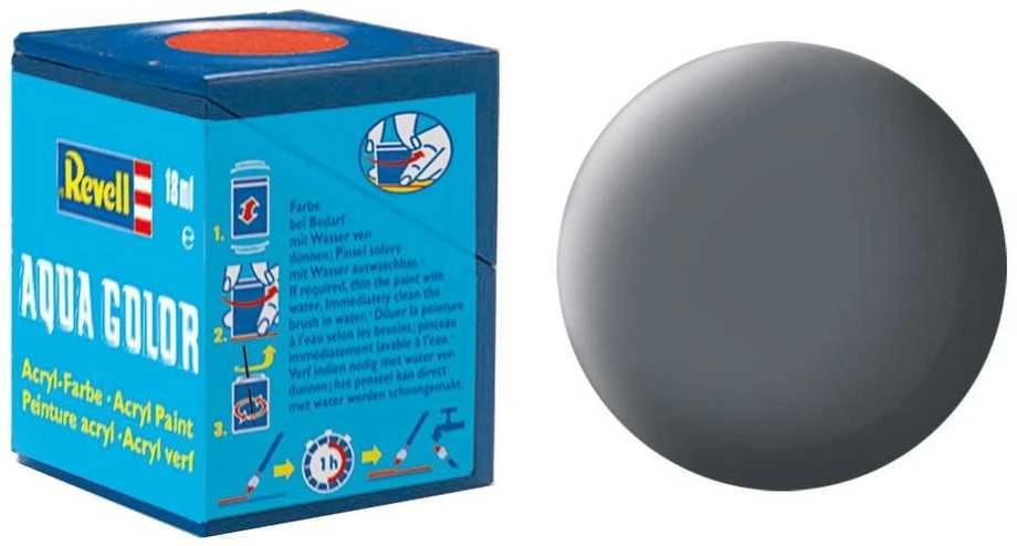 Revell dažai akriliniai aqua color pilki