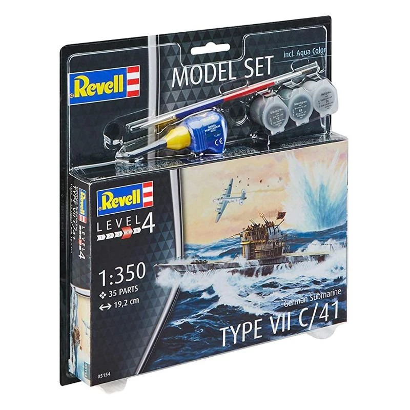 Revell Vokiečių povandeninis laivas Type VII C/41 dovanų rinkinys 1/350 (65154)