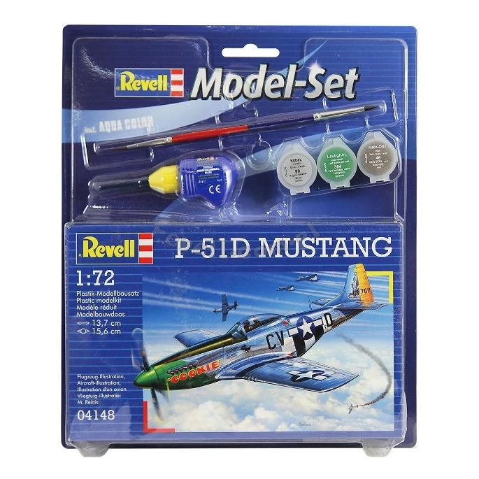 Revell Model Set P - 51D Mustang - PLASTIKINIS modeliavimo rinkinys