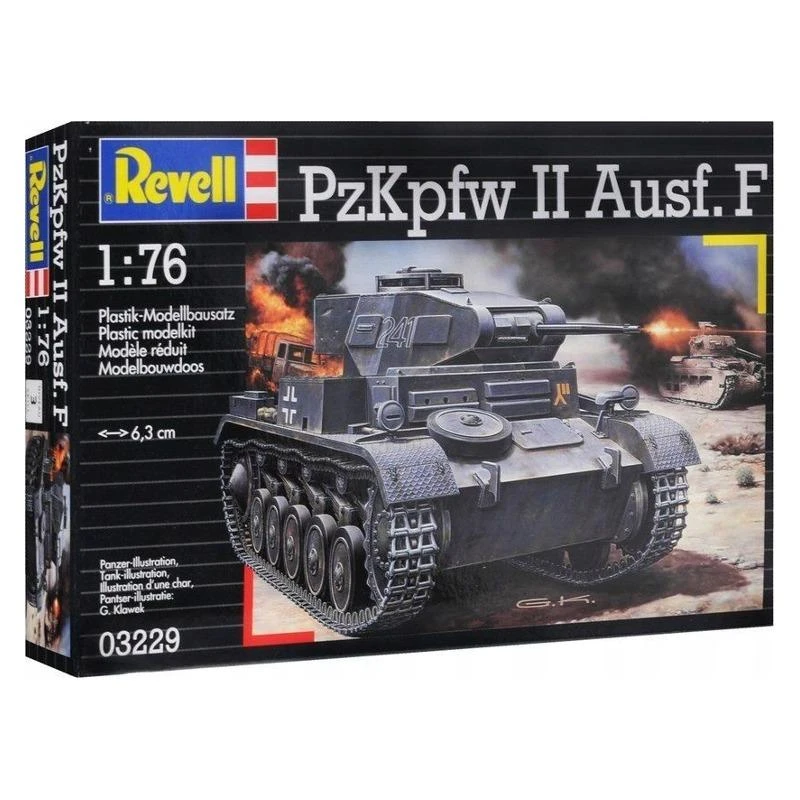 Revell PzKpfw II Ausf. F - PLASTIKINIS modeliavimo rinkinys