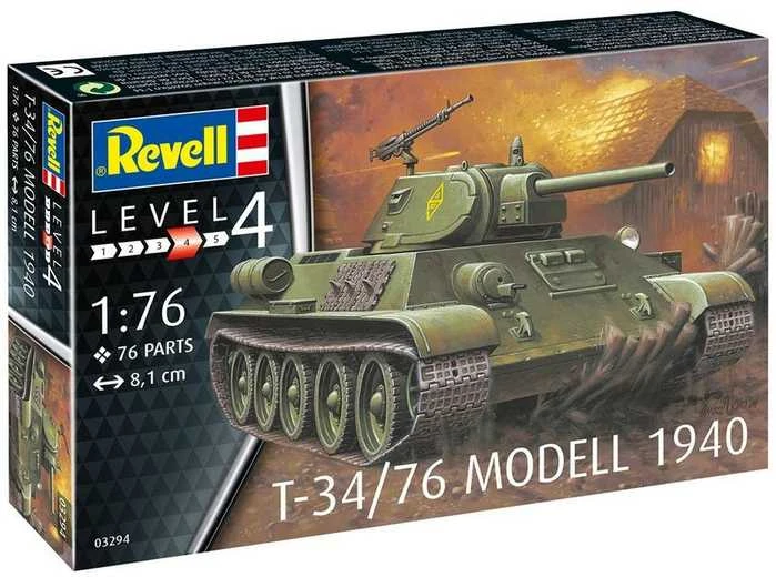 Revell T-34/76 Modell 1940 - PLASTIKINIS modeliavimo rinkinys