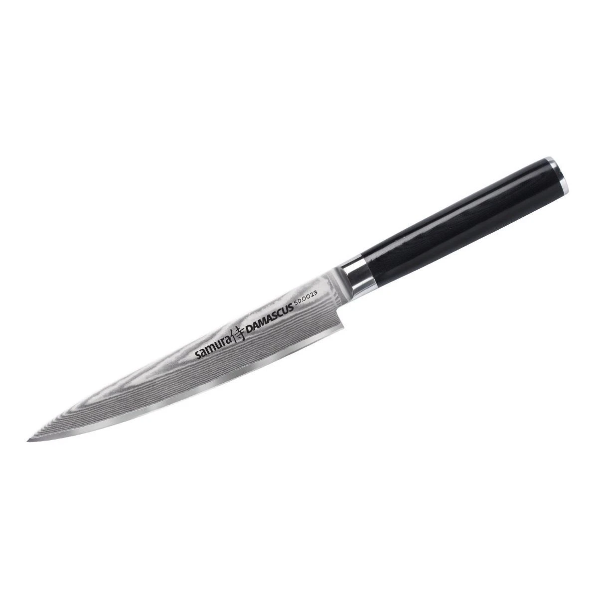 Samura DAMASCUS Universalus virtuvinis peilis 150 mm iš AUS 10 Damasko plieno 61 HRC (67 sluoksniai)