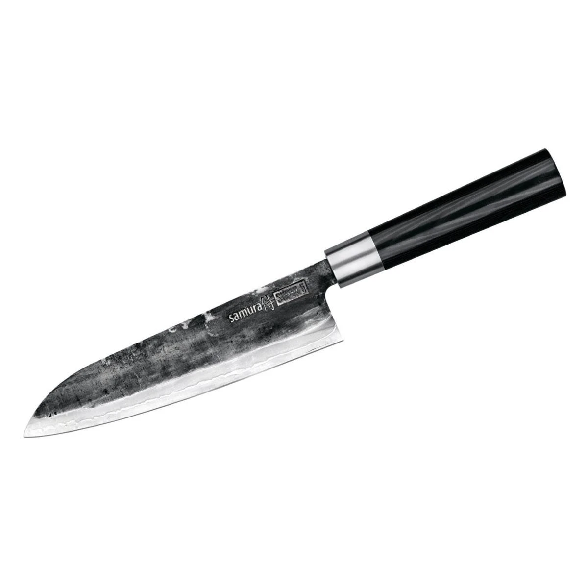 Samura SUPER 5 Universalus virtuvinis peilis Santoku 7,2"/182 mm iš AUS 10 Damasko plieno 60 HRC (5 sluoksniai)