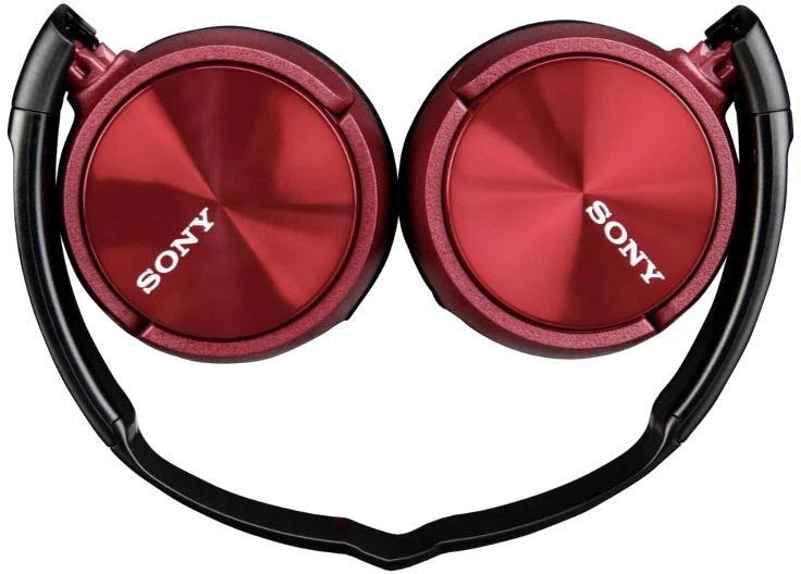 Laidinės ausinės Sony MDR-ZX310R, juodos/raudonos spalvos