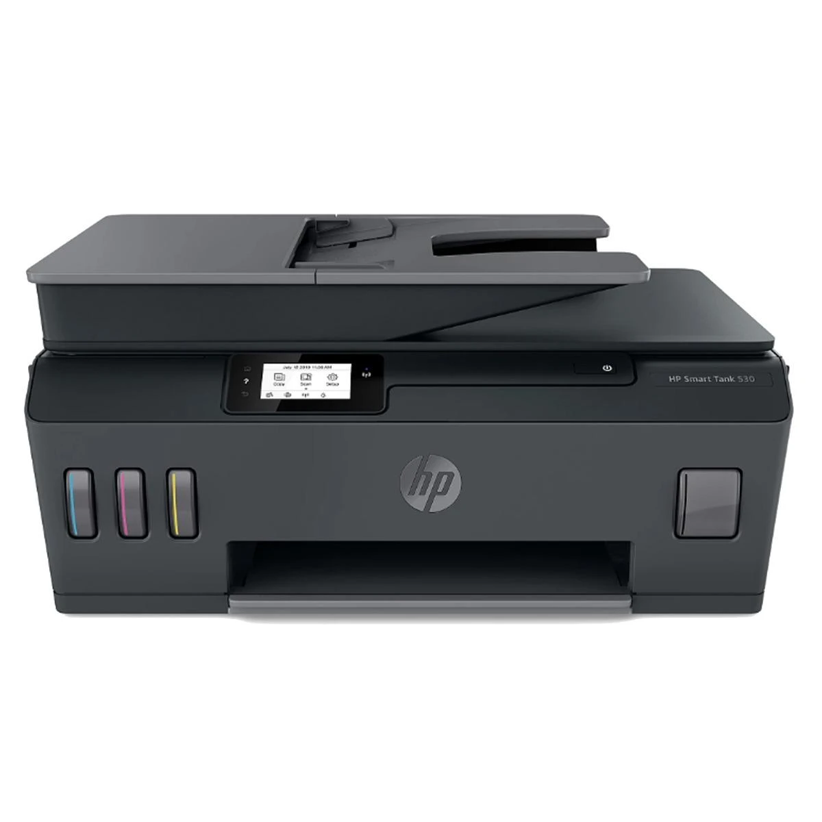 Hewlett Packard (HP) HP SmartTank 530 AIO daugiafunkcis spausdintuvas Spausdintuvas - A4 spalvotas rašalinis, spausdinimas / kopijavimas / nuskaitymas, automatinis dokumentų tiektuvas, WiFi, 11 psl./min., 400–800 puslapių per mėnesį