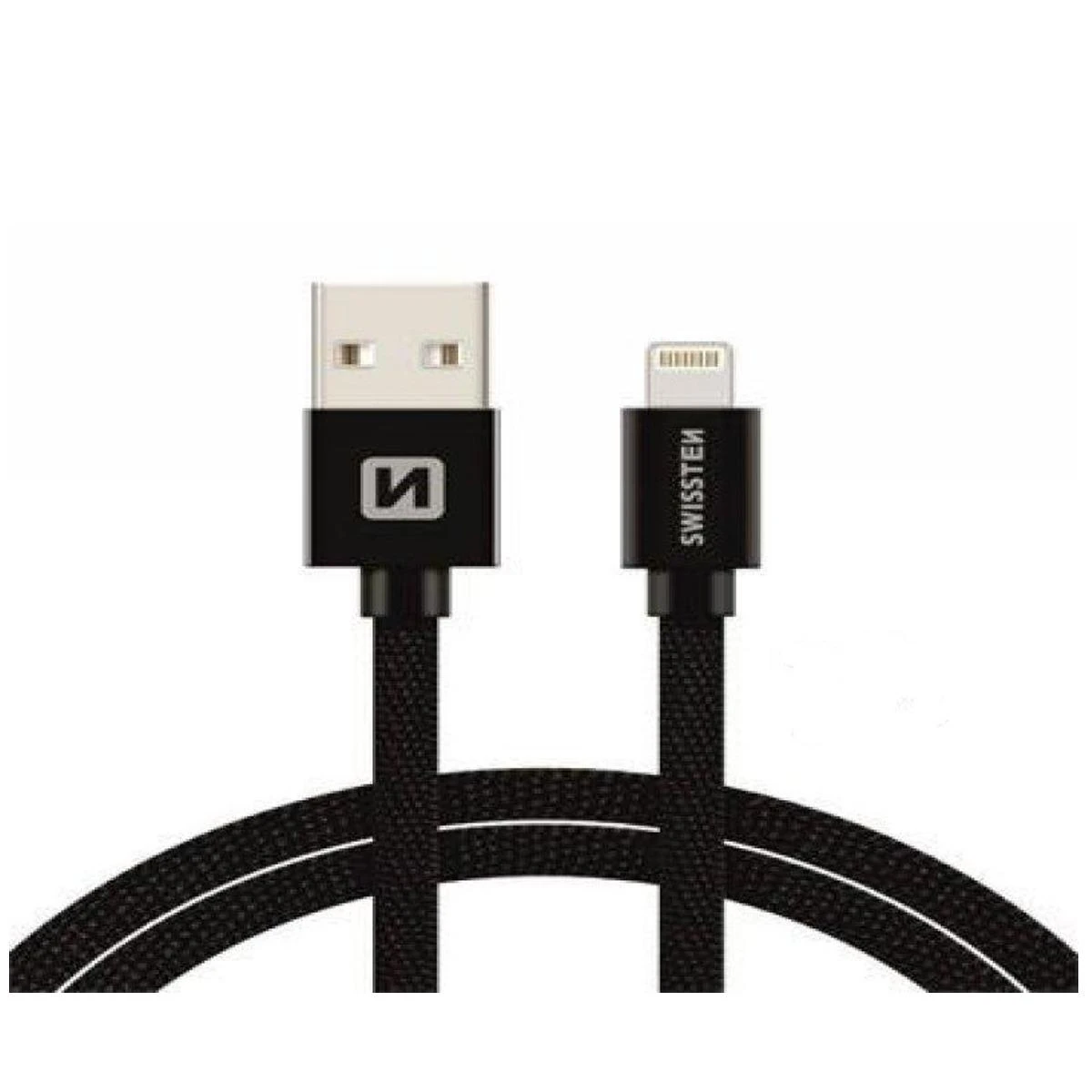 Kabelis / paskendimas USB / Lightning 1,2 M Swissten - juoda