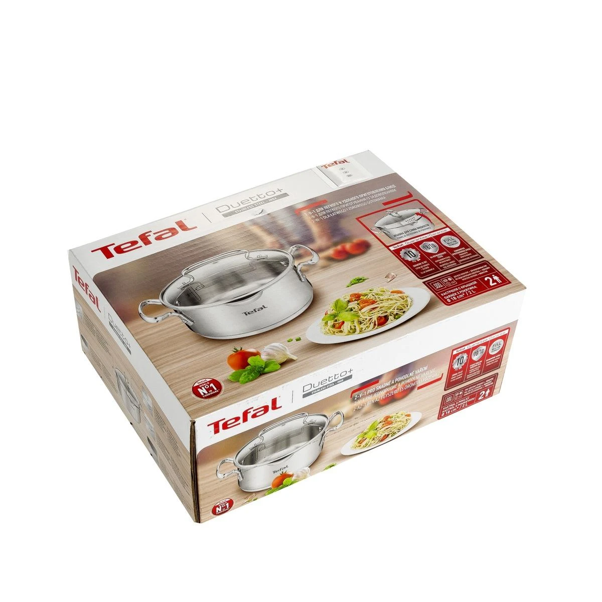 Tefal DUETTO+ G7194355 prikaistuvis Turas Nerūdijančiojo plieno