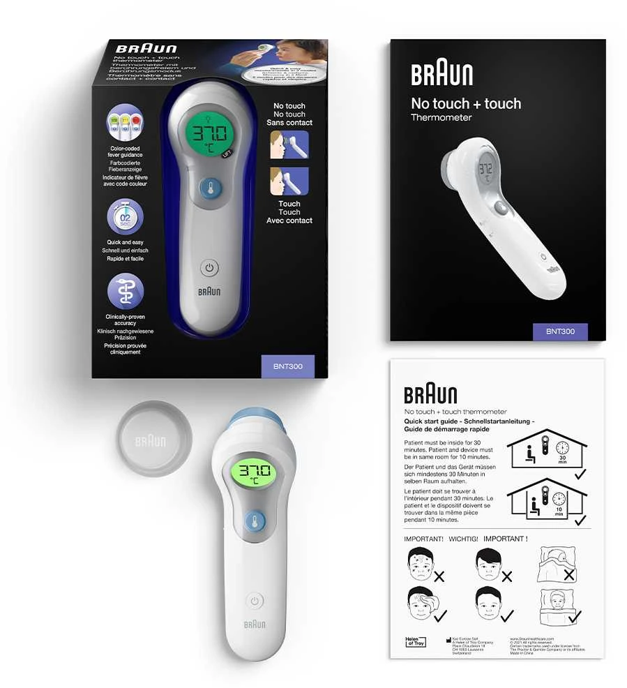 Braun BNT300 Bekontaktis kaktos liečiamasis termometras