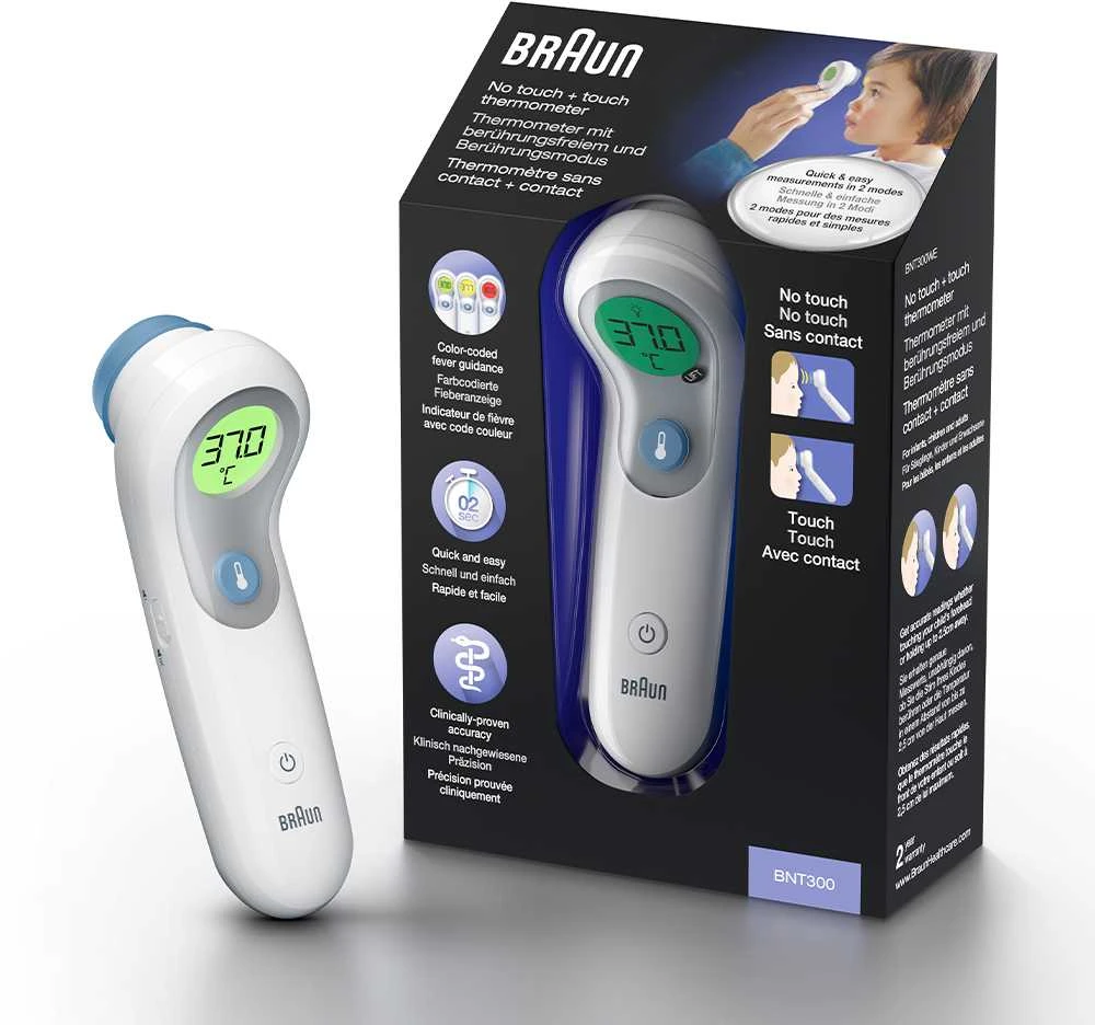 Braun BNT300 Bekontaktis kaktos liečiamasis termometras