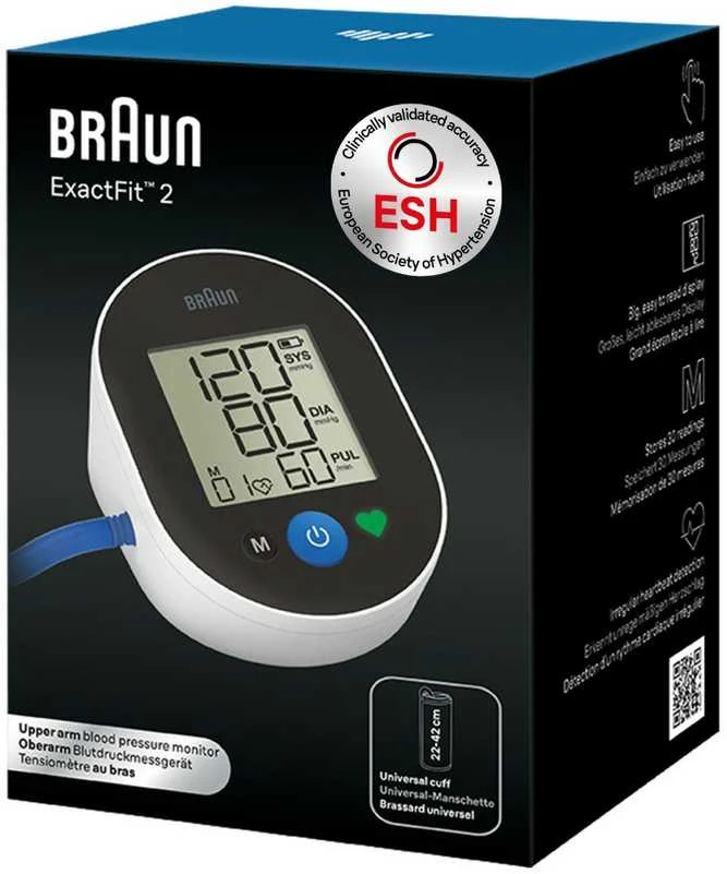 Braun ExactFit™ 2 BUA4050EU Žastinis kraujospūdžio matuoklis elektroninis Žastinis kraujospūdžio matuoklis elektroninis