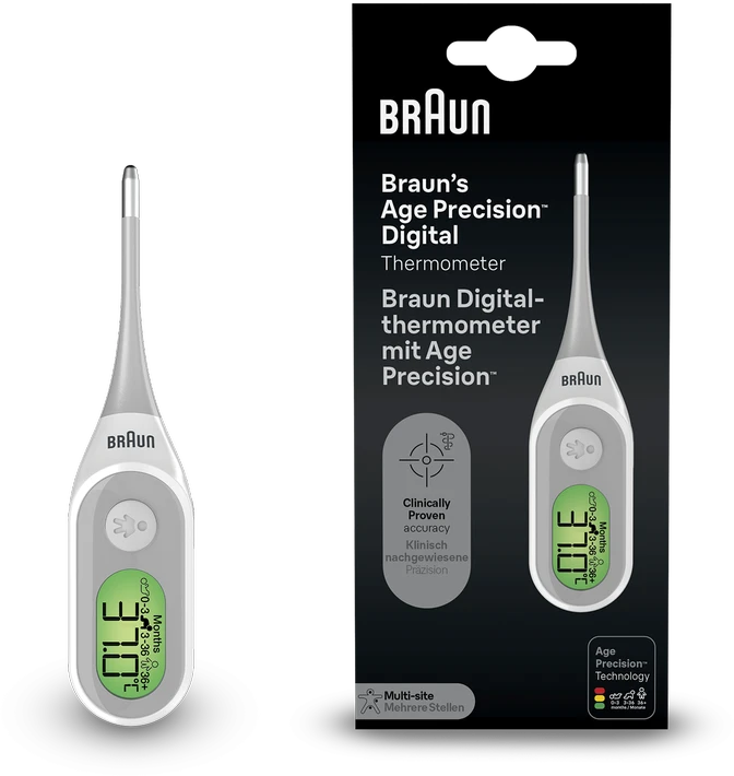 Braun PRT2000 skaitmeninis kūno termometras Kontaktinis Pažastis