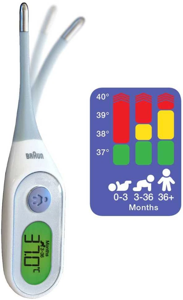 Braun PRT2000 skaitmeninis kūno termometras Kontaktinis Pažastis