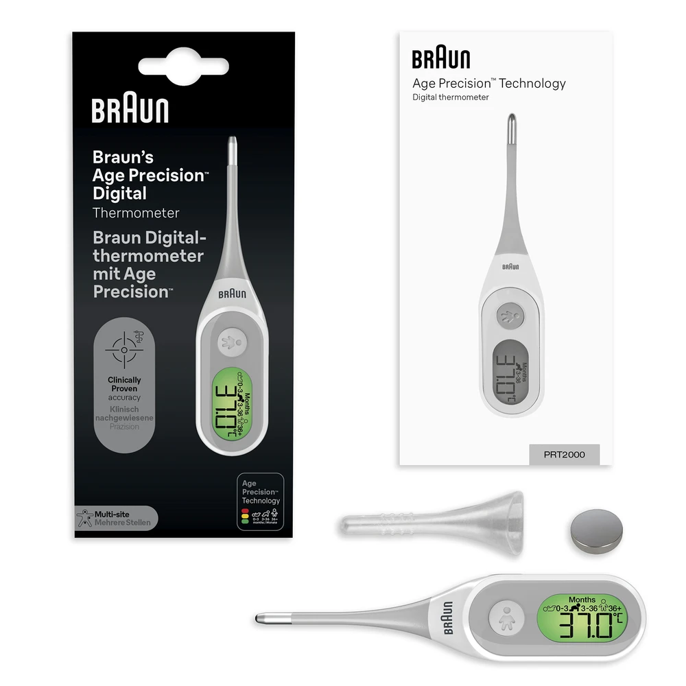 Braun PRT2000 skaitmeninis kūno termometras Kontaktinis Pažastis