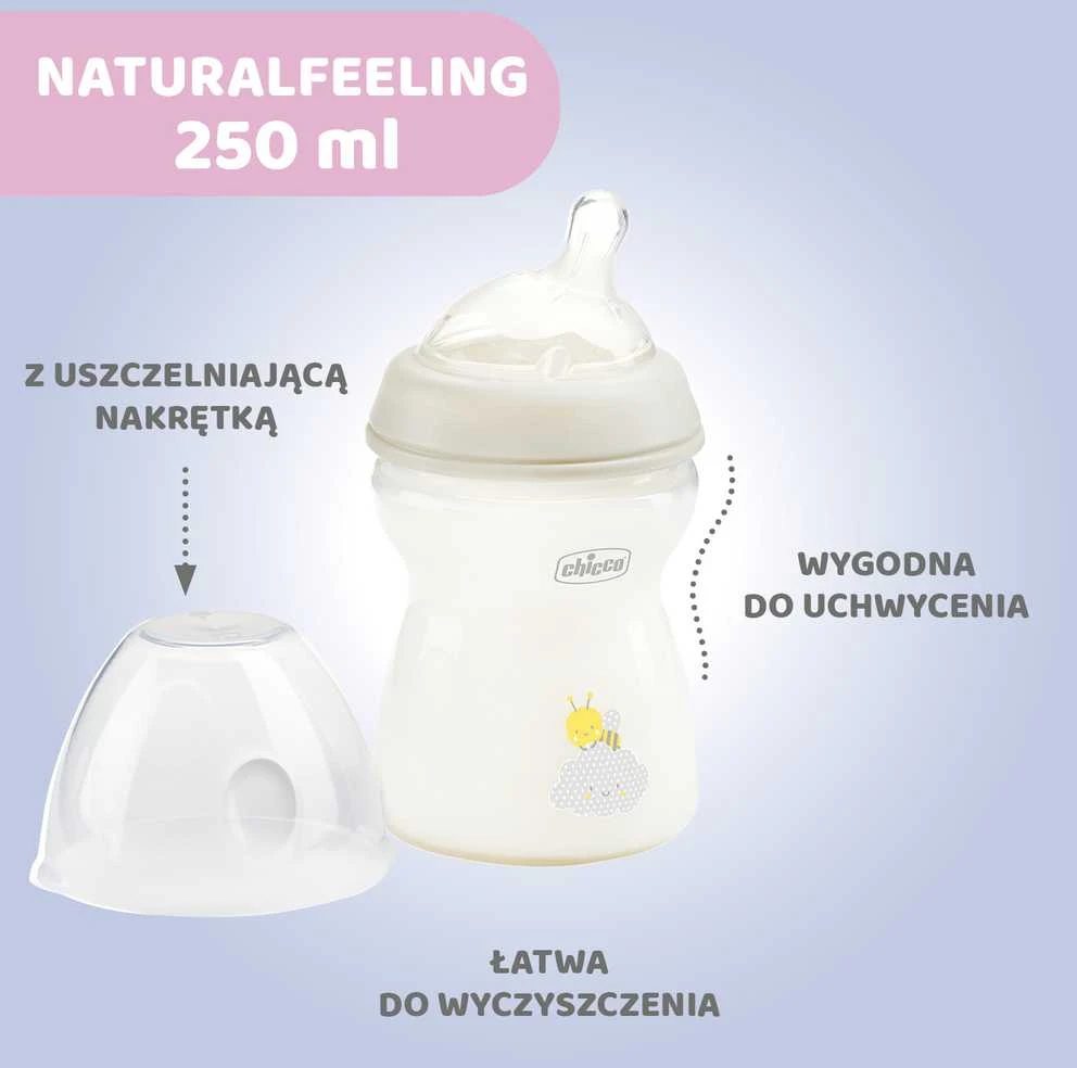 "Chicco" kūdikių buteliukas "Natural Feeling 2M+" 250ml