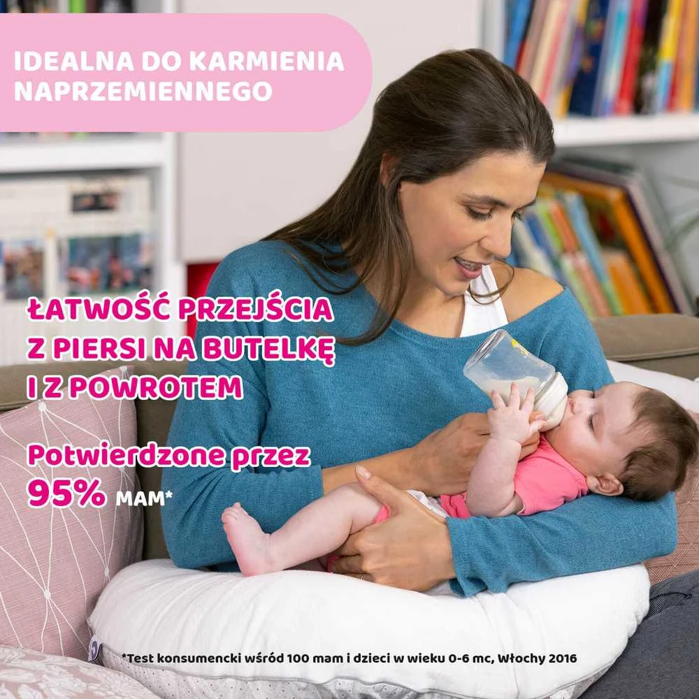Chicco NaturalFeeling plastikinis buteliukas mėlynas 150 ml 0m+