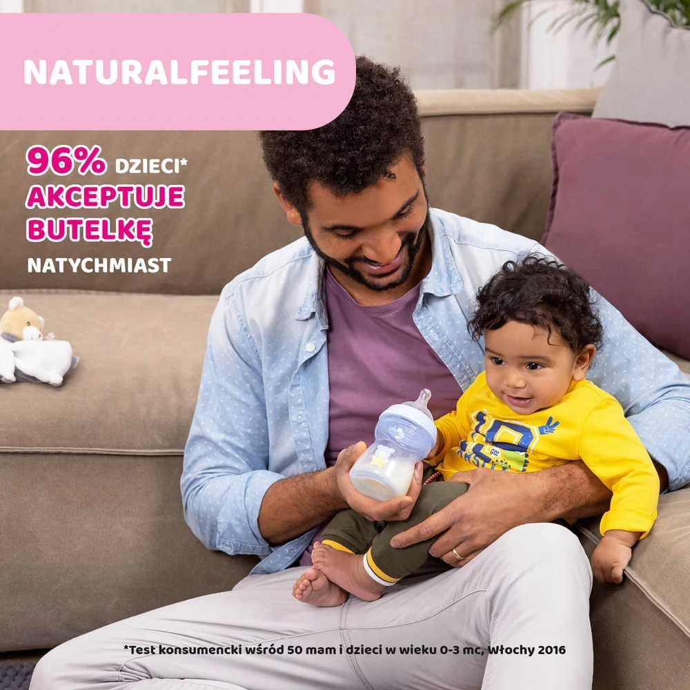 "Chicco" kūdikių buteliukas "Natural Feeling 2M+" 250ml
