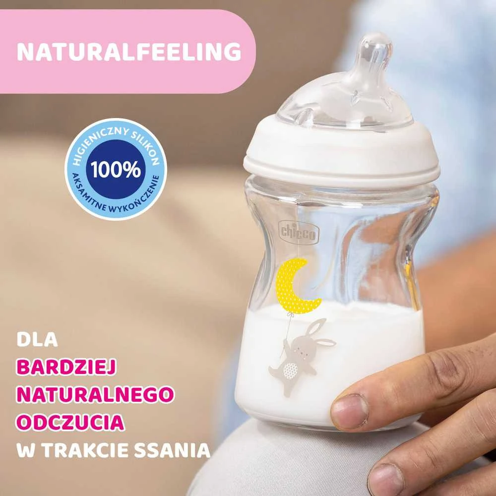 Chicco Natural Feeling Crystal T silikoninis buteliukas buteliukas 250ml
