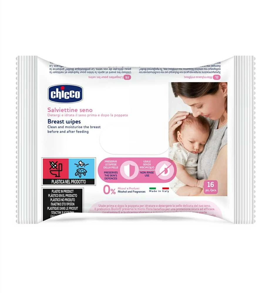 CHICCO servetėlės krūtinės higienai, 72 vnt, 0+.
