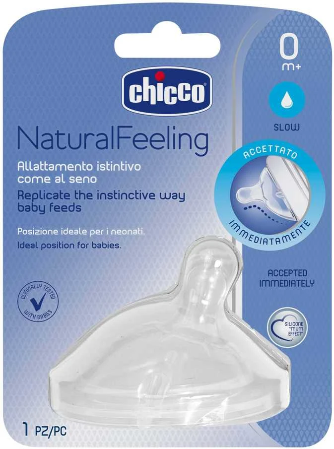 CHICCO Silikoninis čiulptukas "NATURAL FEELING", 0M+
