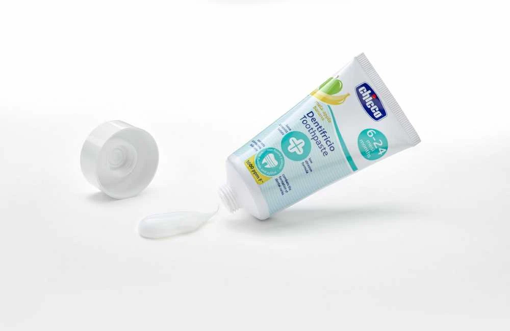 Chicco Dantų pasta vaikams nuo 6 mėn., bananų-obuolių skonio, 50ml