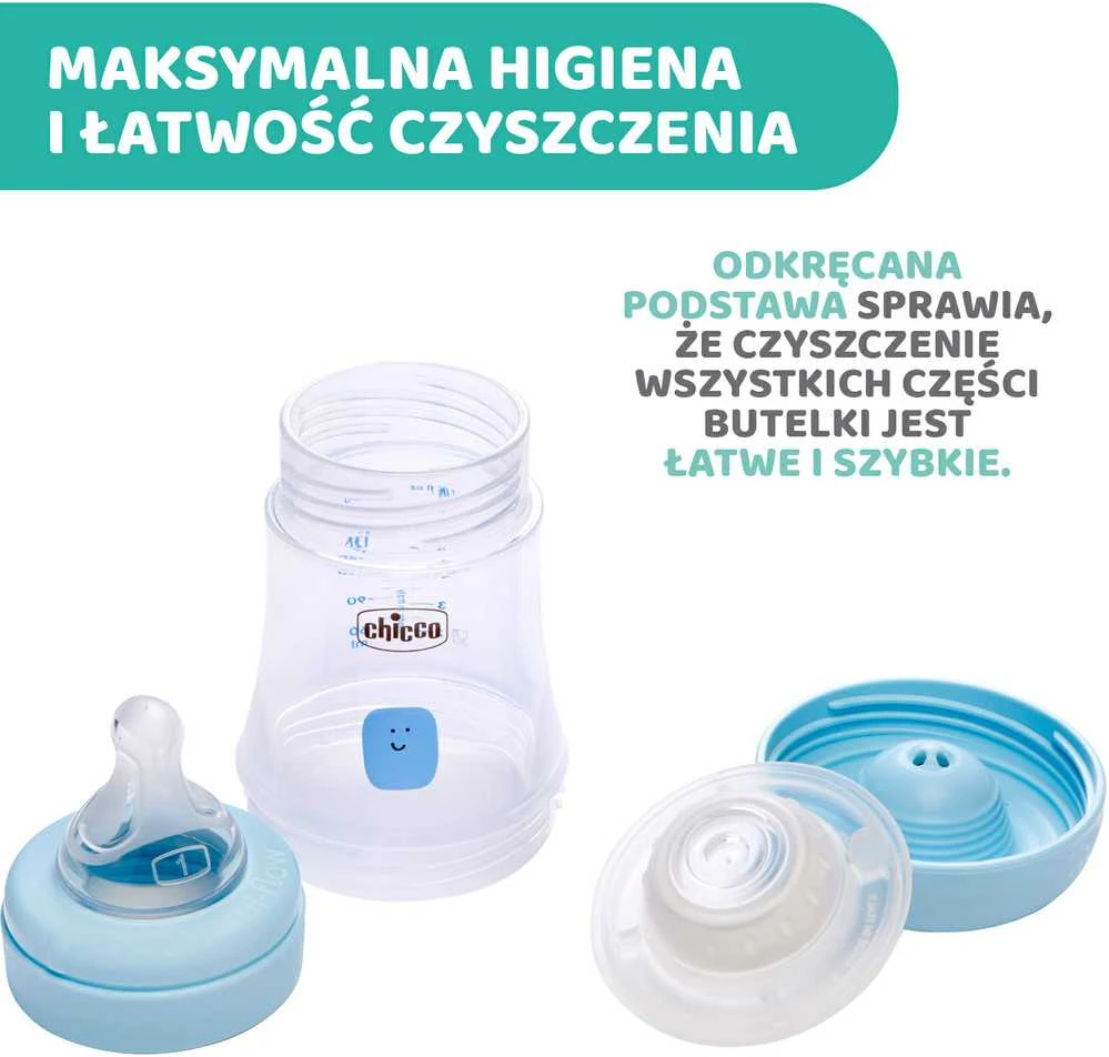 "Chicco" buteliukas Perfect5 0M+150ml mėlynas silikoninis