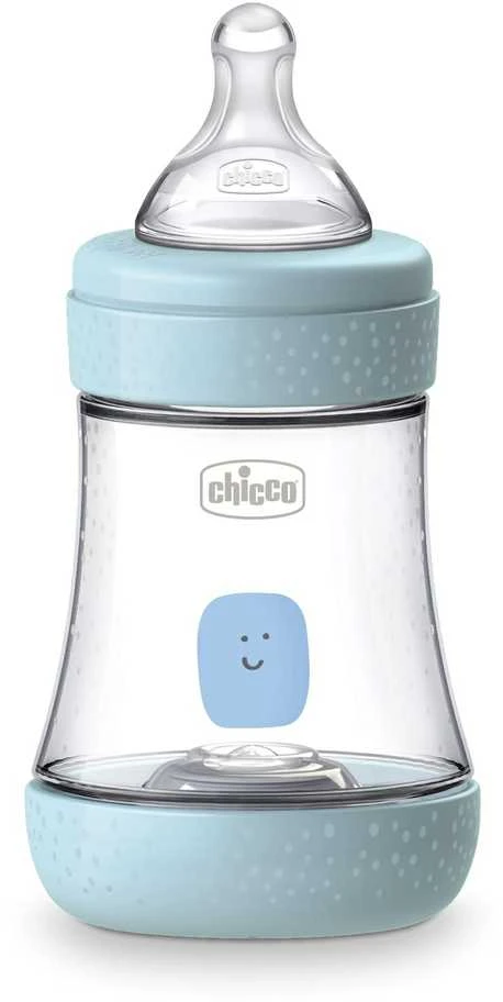 "Chicco" buteliukas Perfect5 0M+150ml mėlynas silikoninis