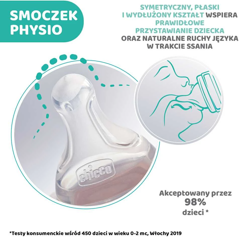 "Chicco" buteliukas Perfect5 0M+150ml rožinis silikoninis
