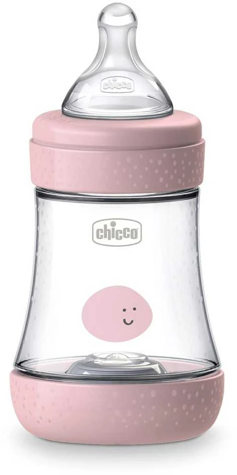 "Chicco" buteliukas Perfect5 0M+150ml rožinis silikoninis