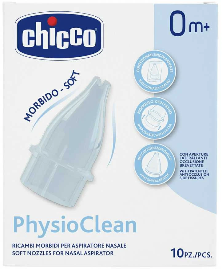 CHICCO antgaliai aspiratoriui PhysioClean 10vnt