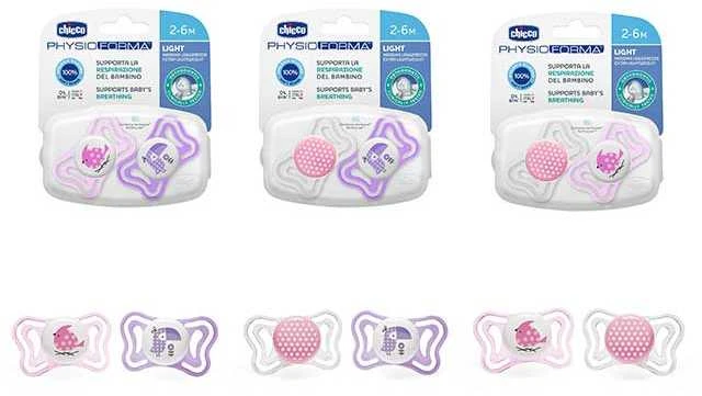 "Chicco" čiulptukas Physio Light Girl 2-6m 2 vnt