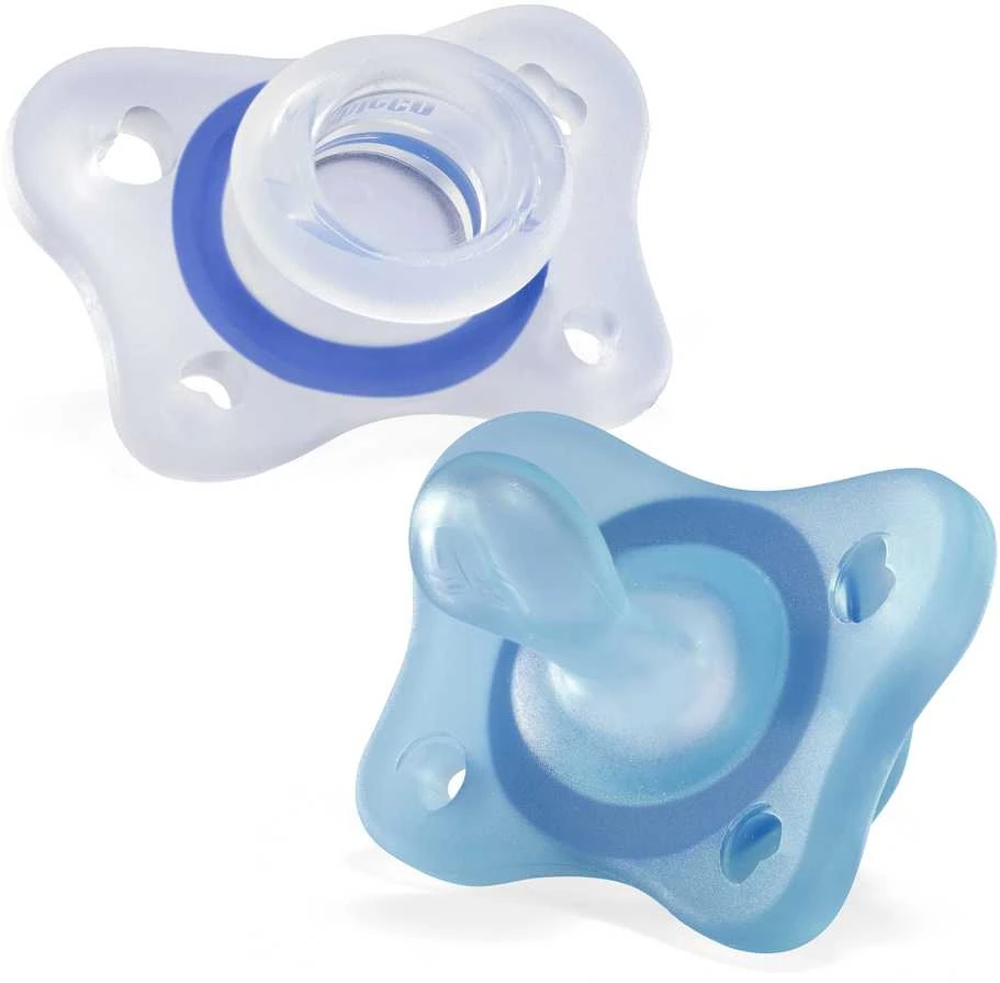 "Chicco PhysioForma Mini Soft Mėlyna" minkštas mėlynas silikoninis čiulptukas 2-6 mėn. 2 vnt