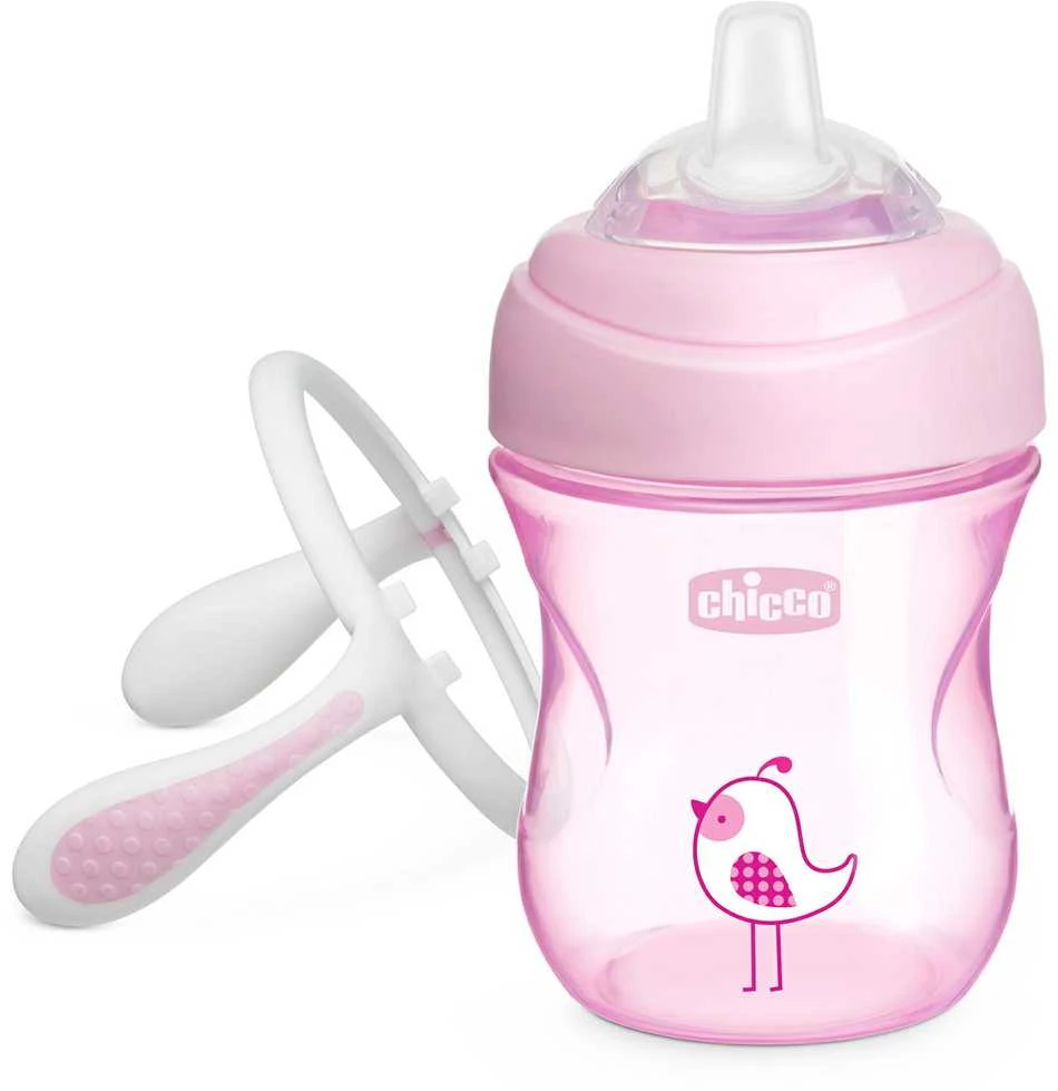 "Chicco" puodelis rožinės spalvos, 4m+