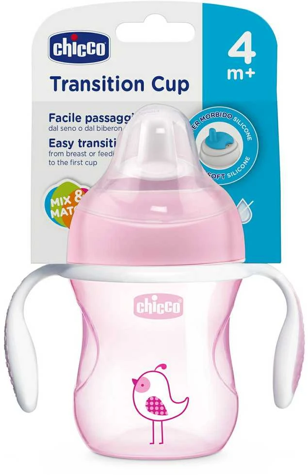 "Chicco" puodelis rožinės spalvos, 4m+