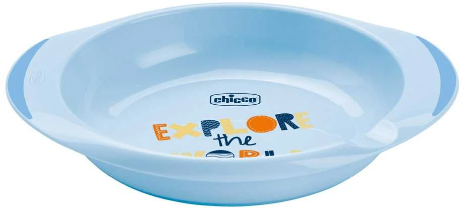Chicco 2 mėlynų lėkščių rinkinys