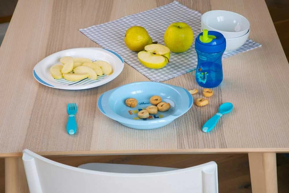 Chicco 2 mėlynų lėkščių rinkinys