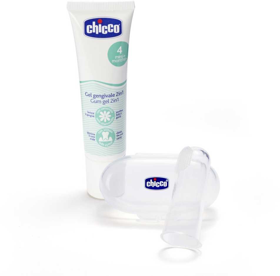Chicco Dantų gelio pradinis rinkinys 30ml + pirštų šepetėlis