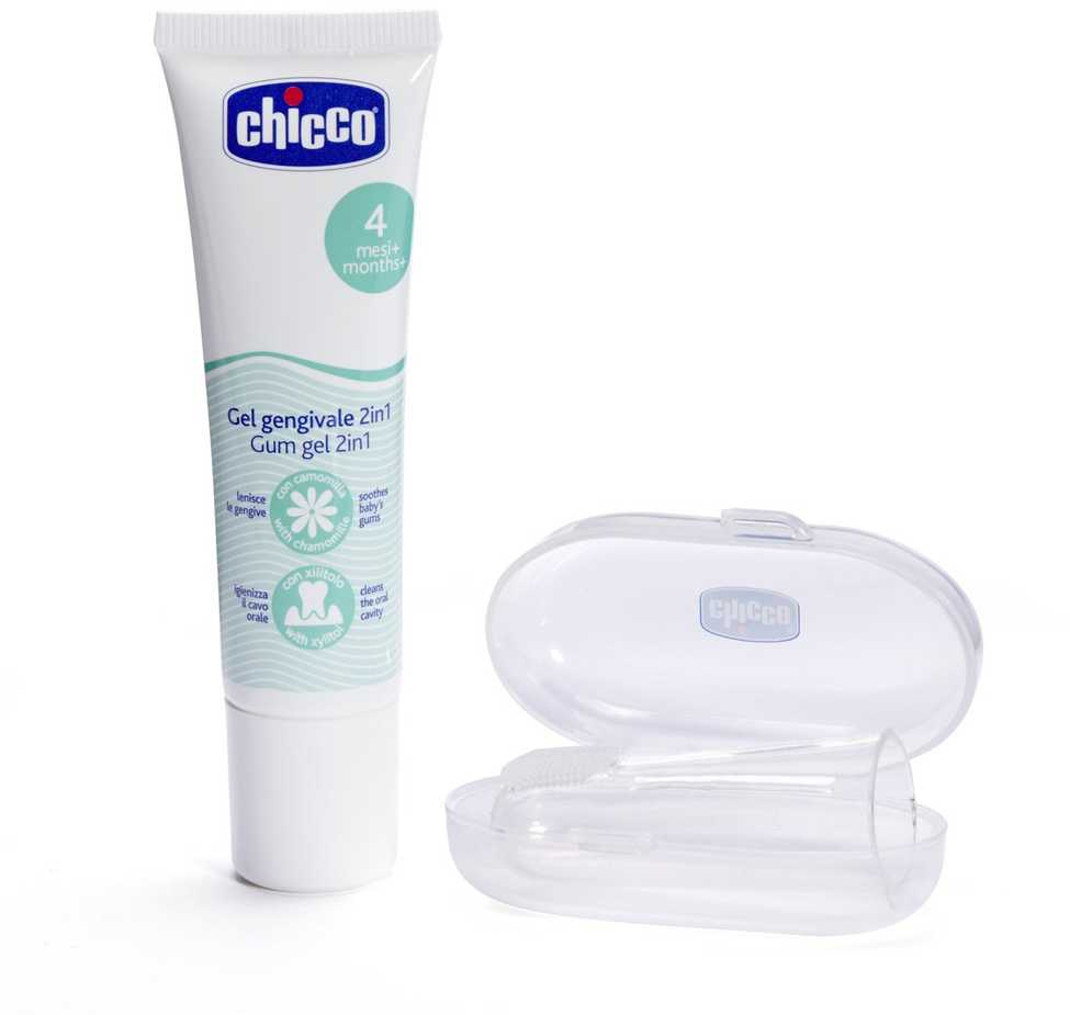 Chicco Dantų gelio pradinis rinkinys 30ml + pirštų šepetėlis