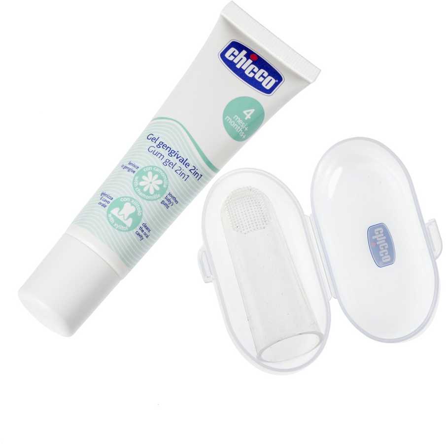 Chicco Dantų gelio pradinis rinkinys 30ml + pirštų šepetėlis